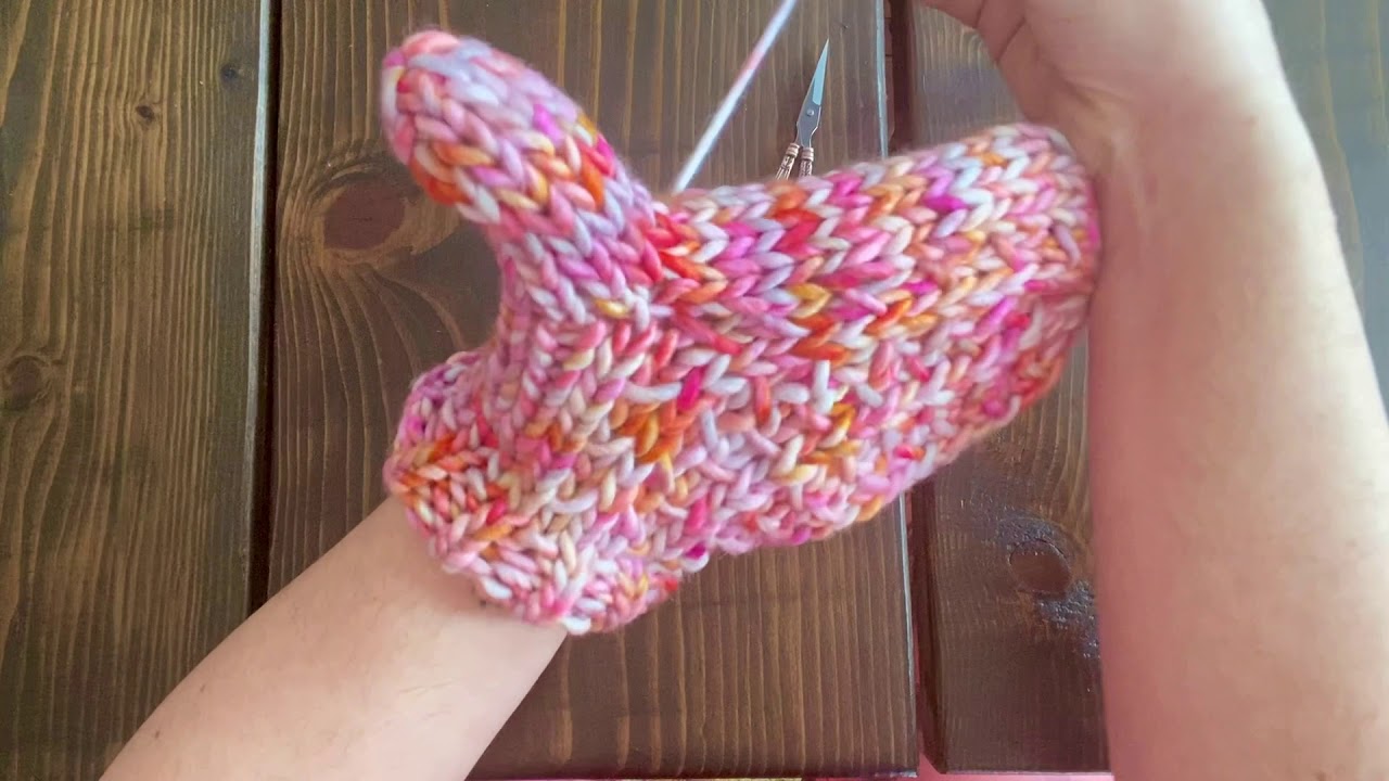 How to Close Hand Knit Mitten Thumb Holes