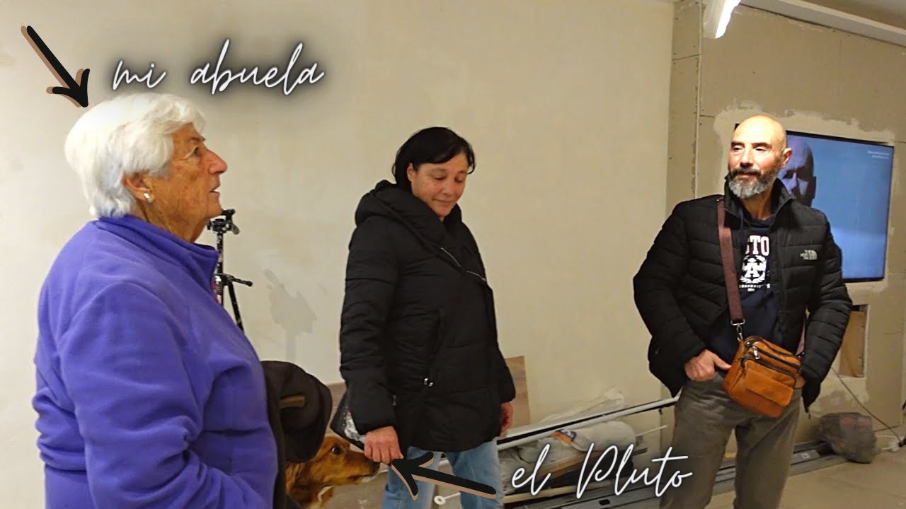 MI ABUELA y Pluto ven los avances de LA REFORMA DEL APARTAMENTO❤️ + ¡Pinté el techo y el FOSEADO!