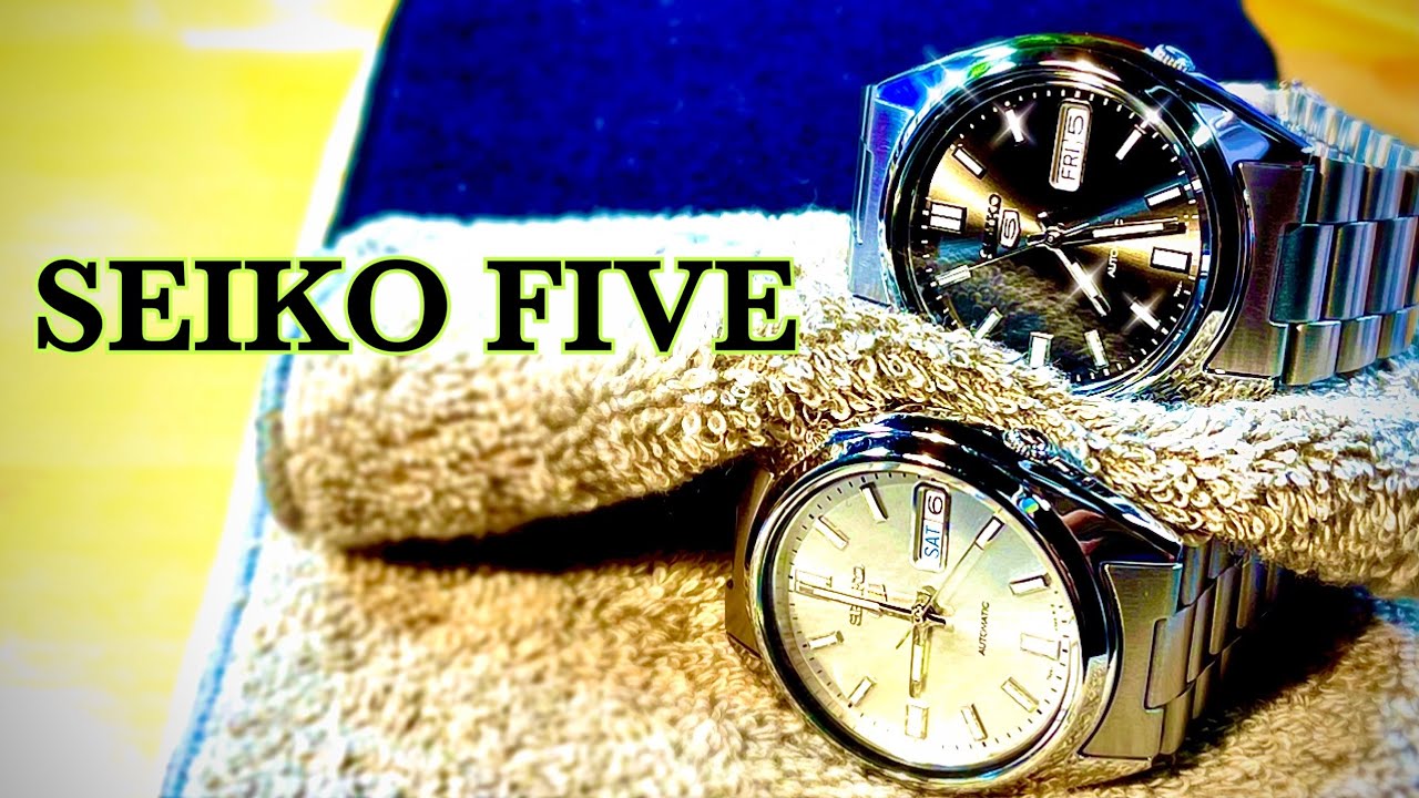 ✅㊗️Seiko5‼️RolexDJを夢みるセイコー5‼️ロレックスデイトジャストも一目置いてしまう世界的人気モデル‼️SNXS73シルバーSNXS79ブラックの2つを同時に‼️