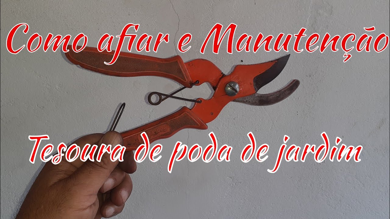 Como afiar Tesoura de poda e sua manutenção, by Takenaka