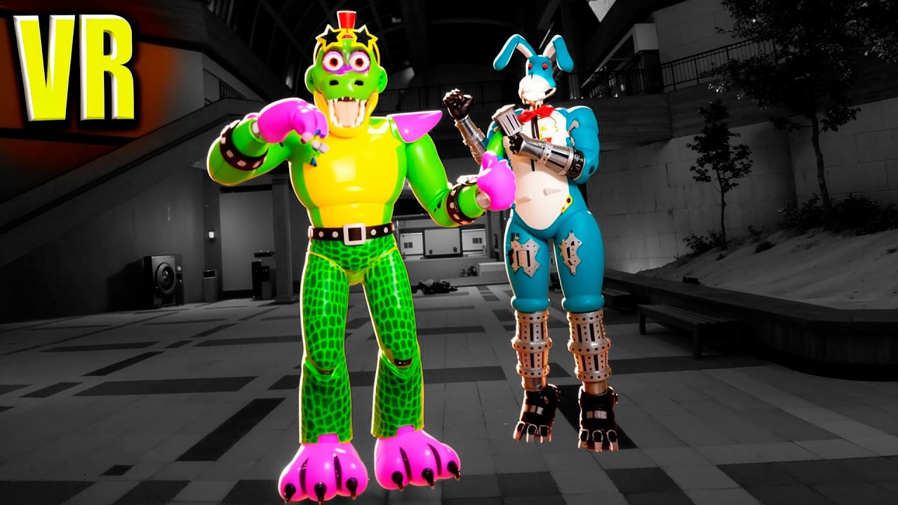 VR Гига Монти защищает охранника в торговом центре Бонелаб FNAF COOP BONELAB Mod