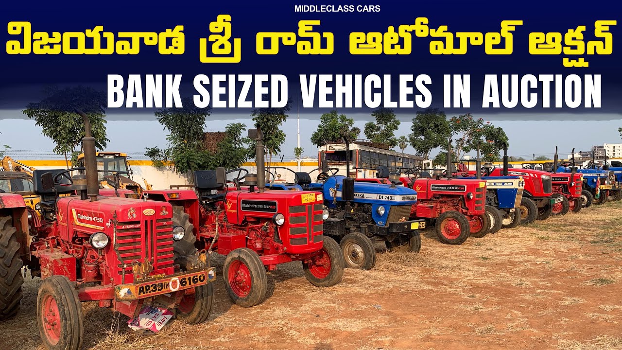 Vijayawada Sri Ram Automall ll Tractors, Lorry,Tipper, Eicher, Trucks, Prices In Auction ట్రాక్టర్లు