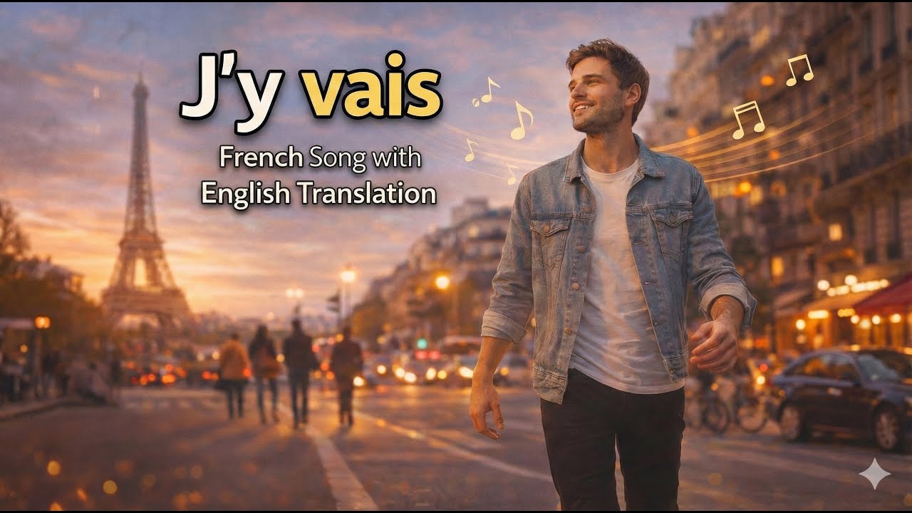 Learn French with This Modern Song 🎶 | J’y vais (French + English) #learnfrench