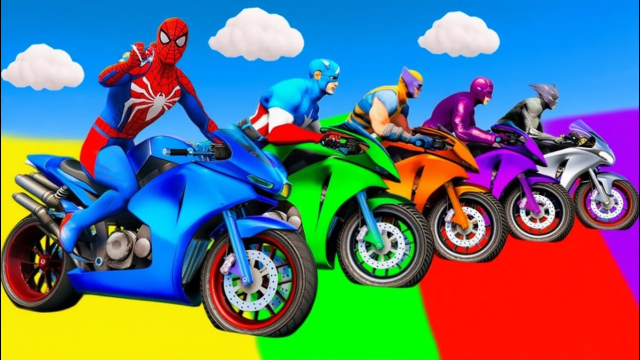 SPIDER MAN against RUMI on Motorcycle in RAINBOW SPIDERS BRIDGE - GTA MULTIVERSE????