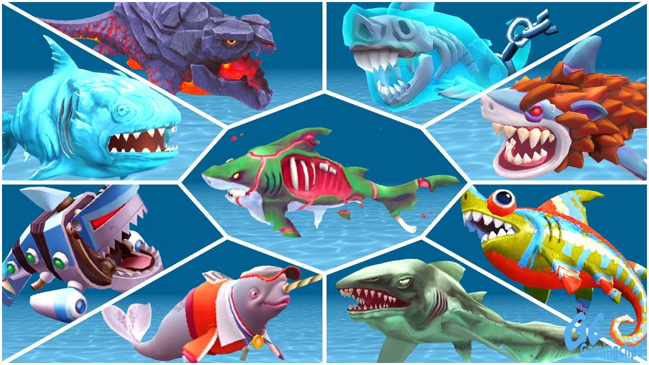 ALL SPECIAL SHARKS vs Zombie Sharks! Hungry Shark Evolution