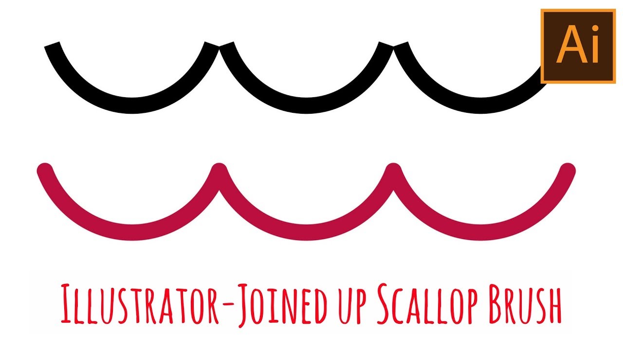 Illustrator - Joined up Scallop Brush