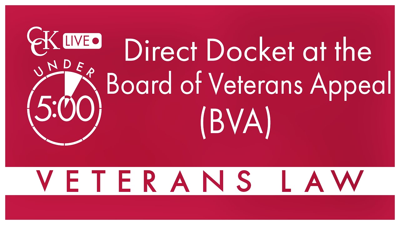 Direct Review Docket at the Board of Appeals (BVA): Notice of Disagreement
