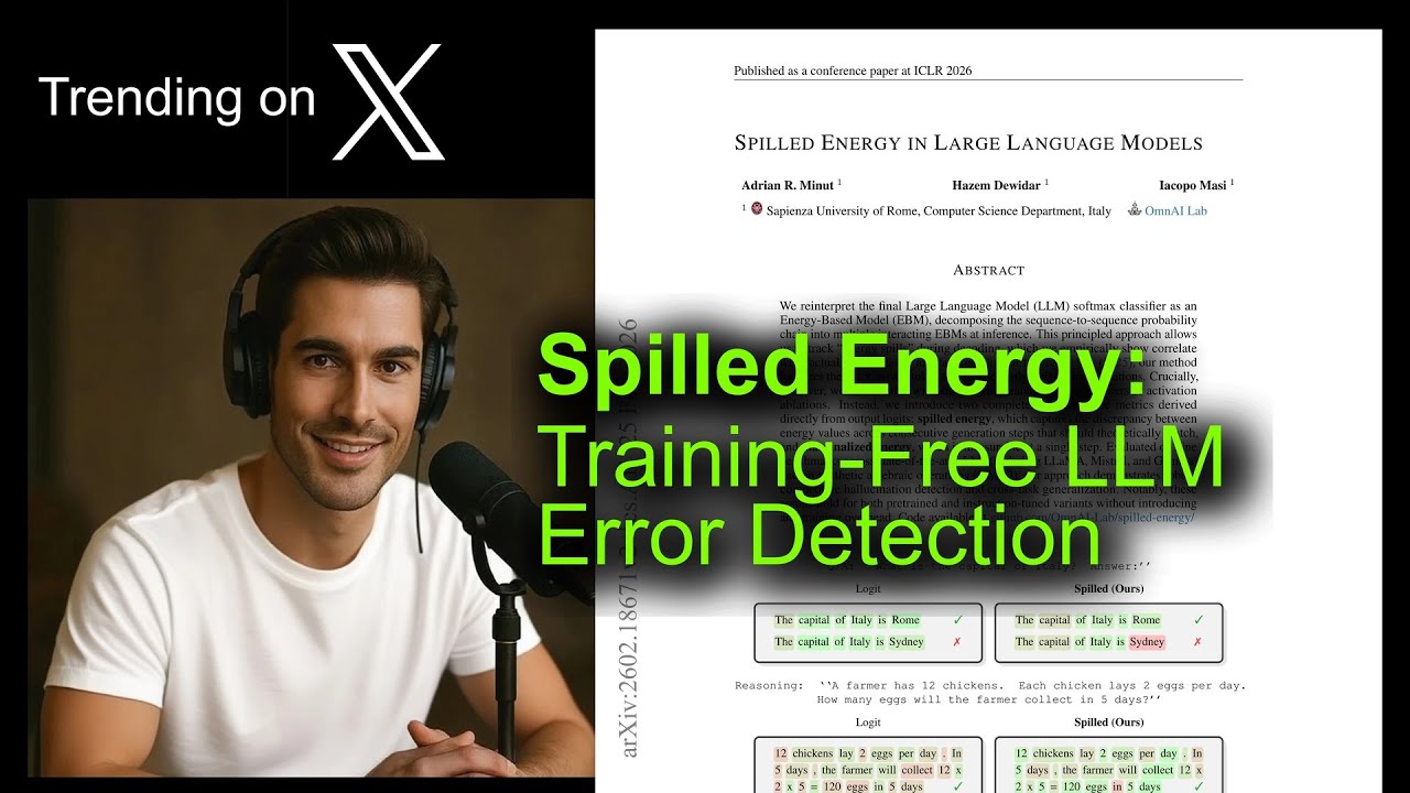 Spilled Energy: Training-Free LLM Error Detection