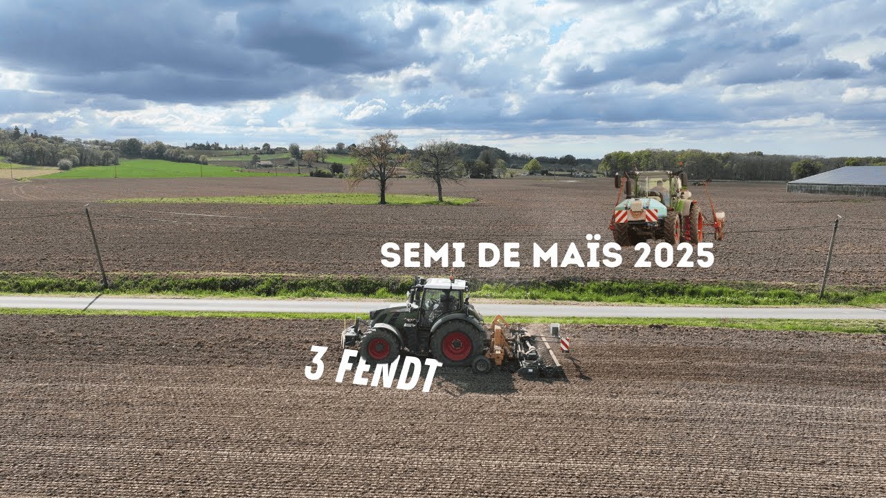 TEAM Fendt 🟢🔴 au semi de maïs 2025🌱🌽