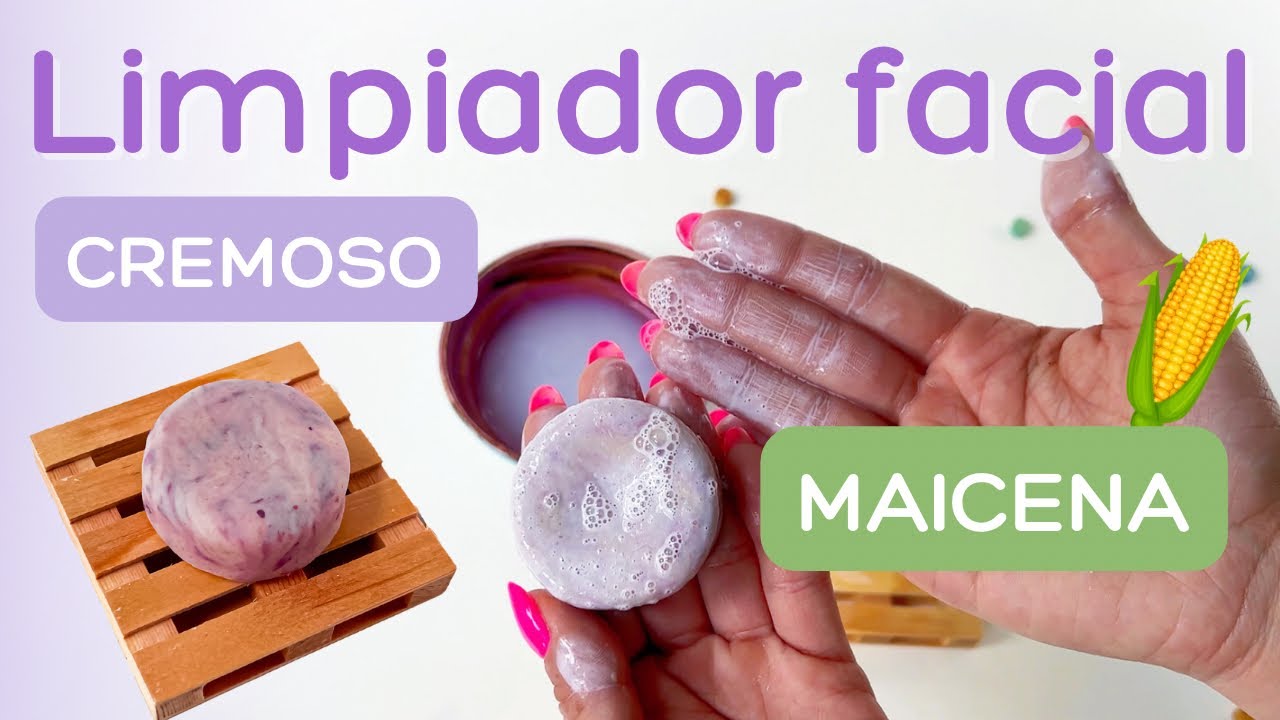 Prepara este limpiador facial sólido y cremoso súper fácil con maicena 🌽