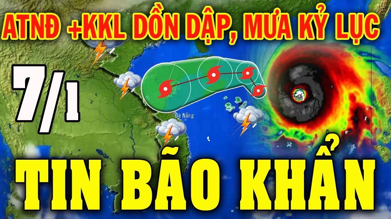 Tin bão Mới Nhất | Dự báo thời tiết hôm nay ngày mai 7/1/26 | dự báo thời tiết 3 ngày tới #thoitiet