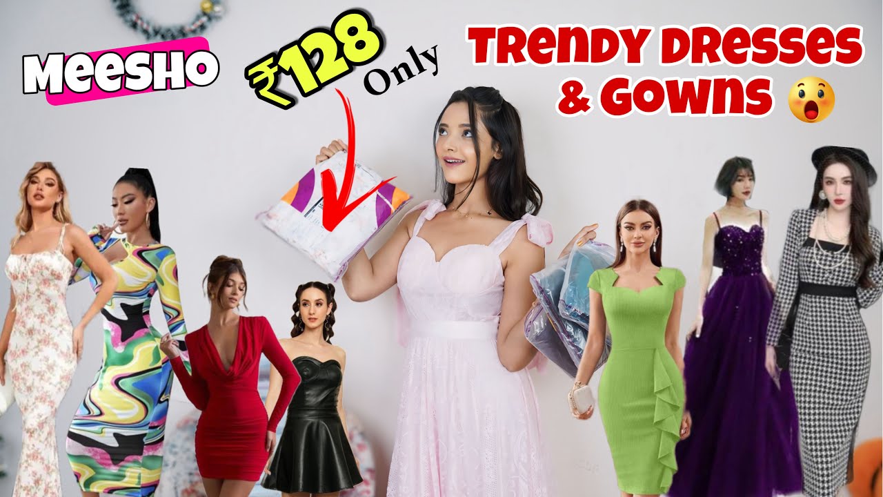 ₹128 se Trendy Dresses & Gowns from Meesho!!🤯😍 #meesho #dresses #meeshohaul #gown