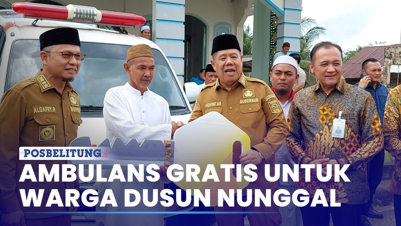 Ramadan Penuh Berkah, Dusun Nunggal Desa Kemingking Dapat Bantuan Ambulans dari Gubernur Babel