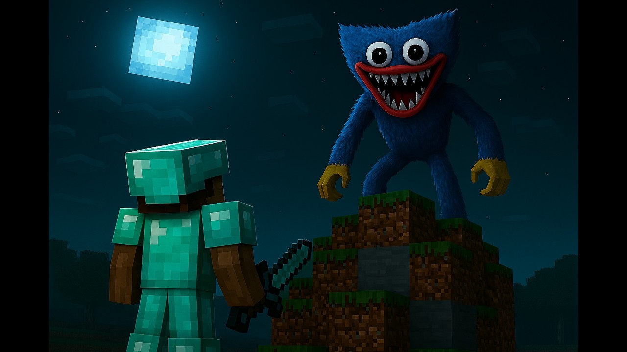 Huggy Wuggy in Minecraft (omg)