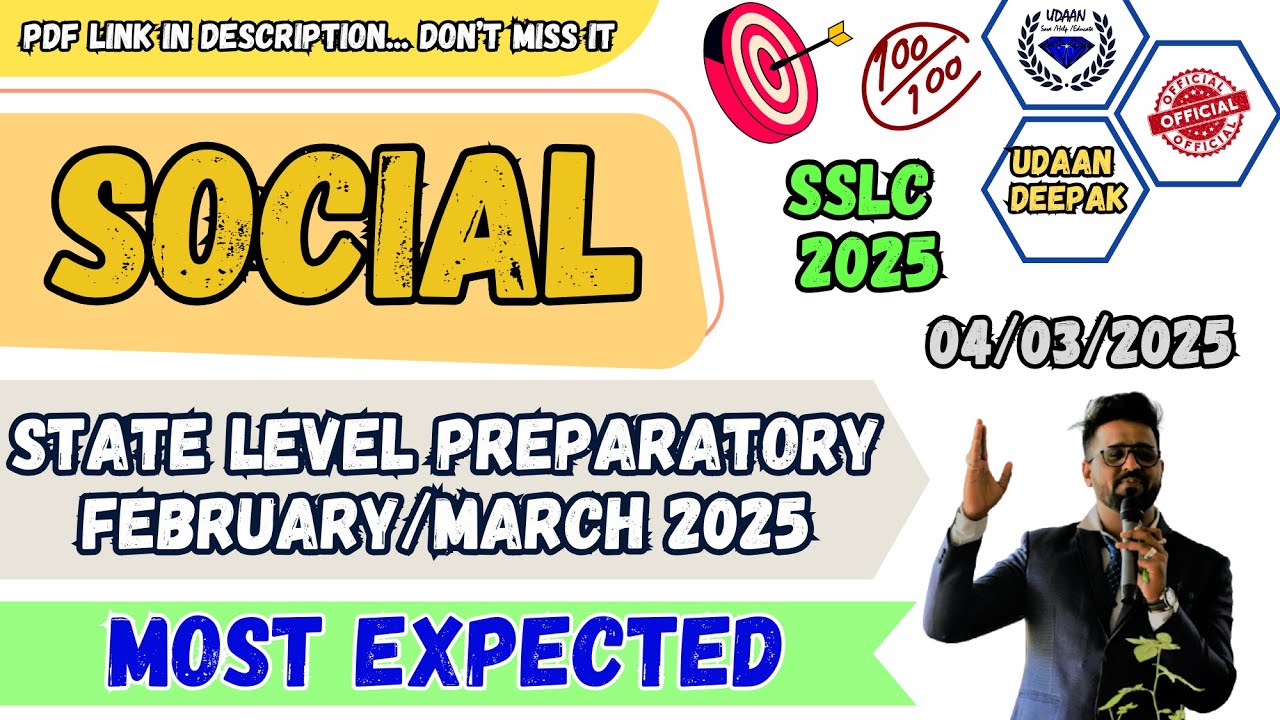 10th SSLC 2025 SOCIAL KSEAB SURE SHOT AND IMPORTANT QUESTIONS FOR STATE PREPARATORY