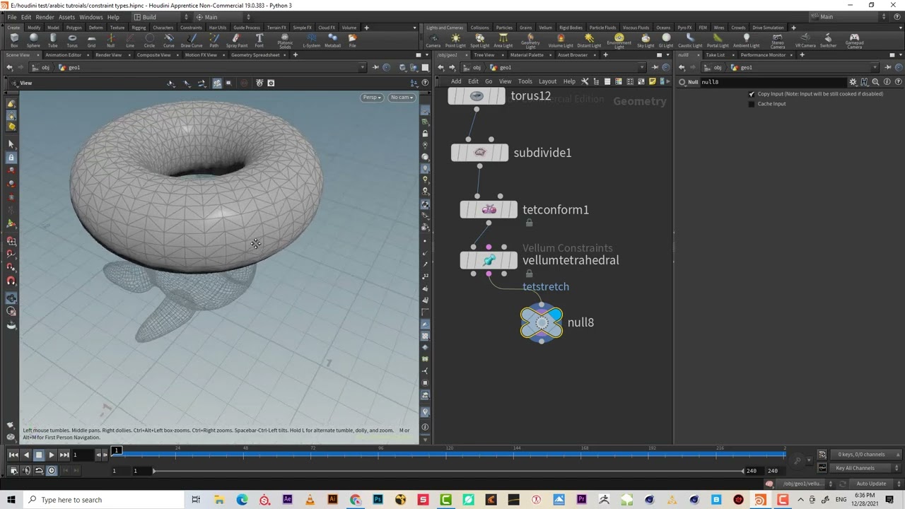 257 Vellum Fundamentals in Houdini Pressure P24 | اساسيات الفيلوم في هوديني ربط العناصر