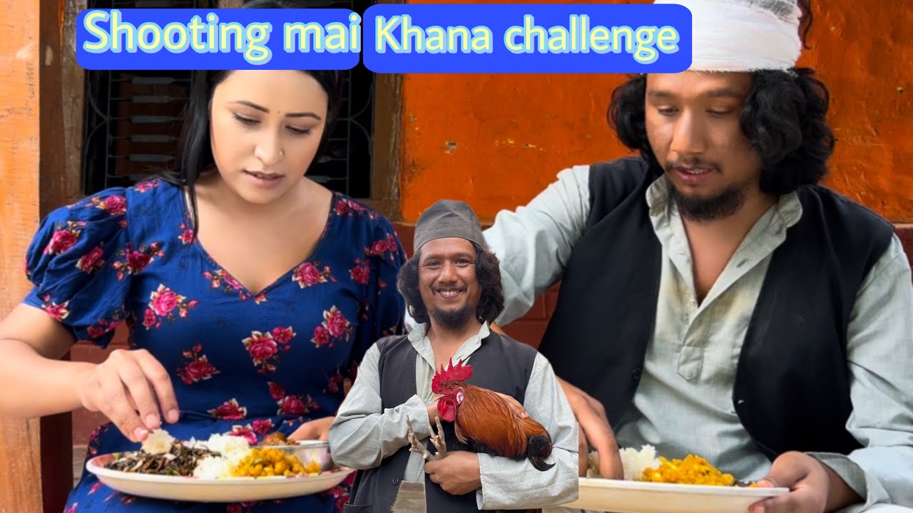 Harke haldar shooting mai rithey nisha ko khana challenge 