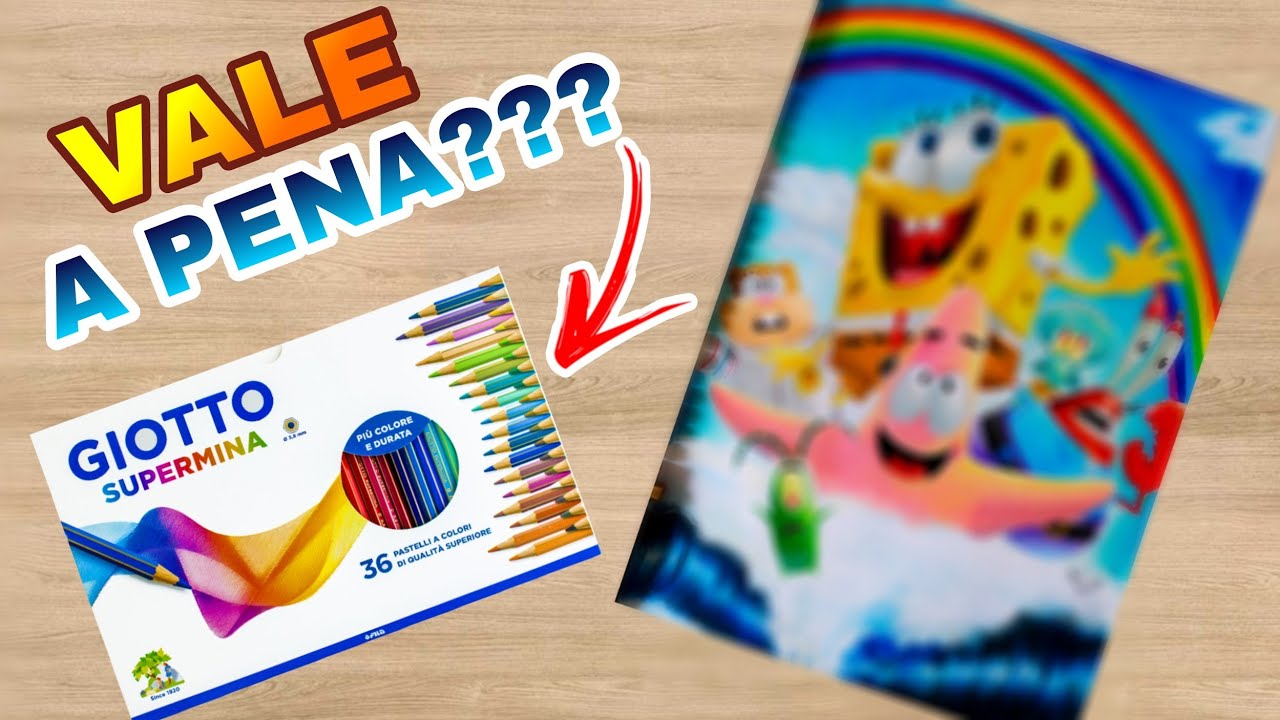 O Melhor L&aacute;pis Que J&aacute; Usei - Giotto Supermina (Review){Bob Esponja Um Her&oacute;i Fora D'&Aacute;gua} ArtVenicius
