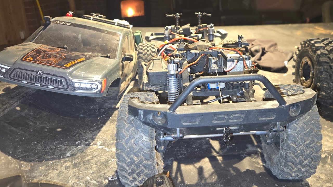 Cheap Winch Set Up On Axial SCX10III Base Camp