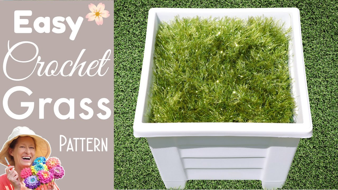 Realistic Crochet Grass For the Ultimate Indoor Garden!