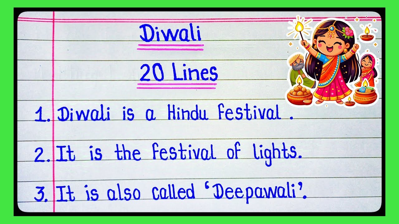 20 Lines On Diwali in English/Essay On Diwali in English/Diwali Essay in English/Paragraph On Diwali