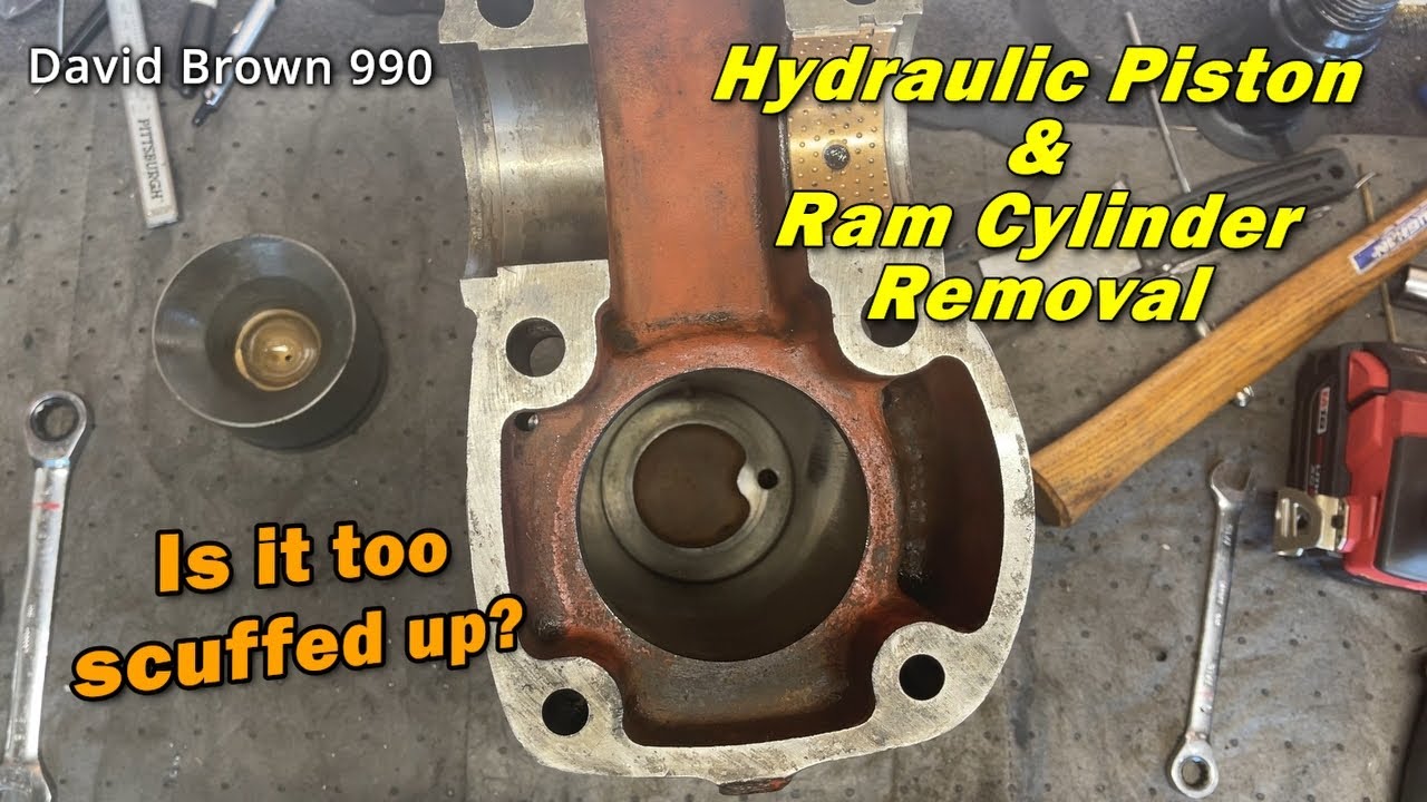 Is the bore too scuffed up? | Hydraulic Piston/Cylinder Removal and Inspection | David Brown 990 #11