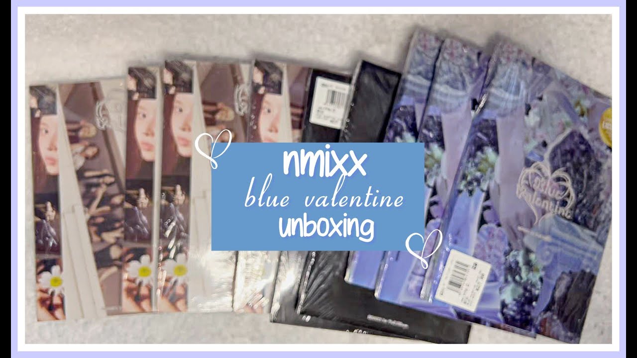 *a very chaotic* nmixx 'blue valentine' album unboxing| target & b&n copies