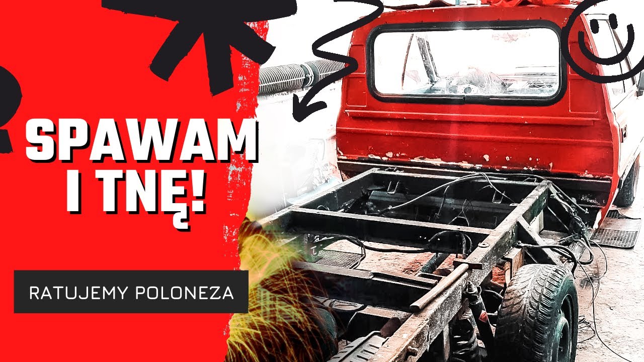 Spawanie ramy w FSO Polonez