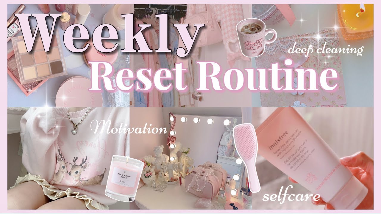 Weekly Reset Routine 🎀 wonyoungism motivation, selfcare, cleaning, declutter (aesthetic Vlog)