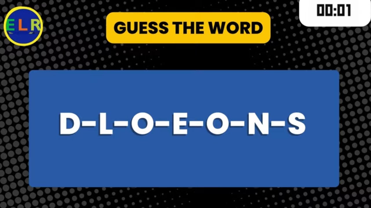 Jumbled Words Challenge 🧠 | Can You Unscramble These English Words? | English Learning and Reasoning