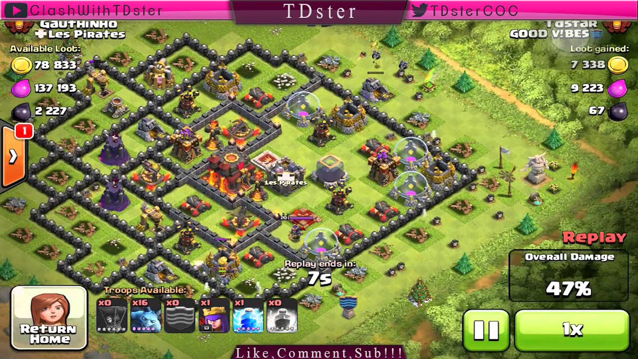 Clash of Clans - TH9 Raid to Top 100 UK #1