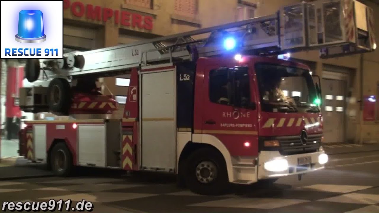 Départ incendie SDIS 69 CIS Lyon-Rochat