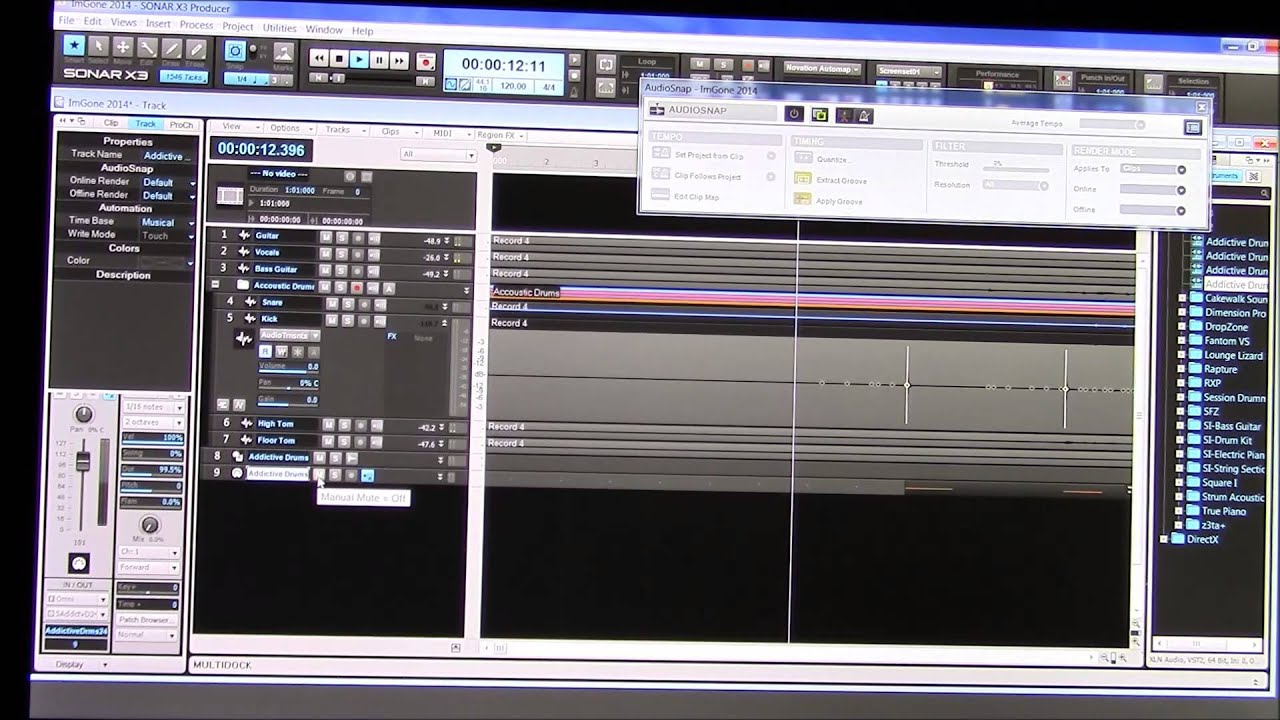 Mixing and Mastering in SonarX3 Pt.2 Kick  Snare Gating  Triggering