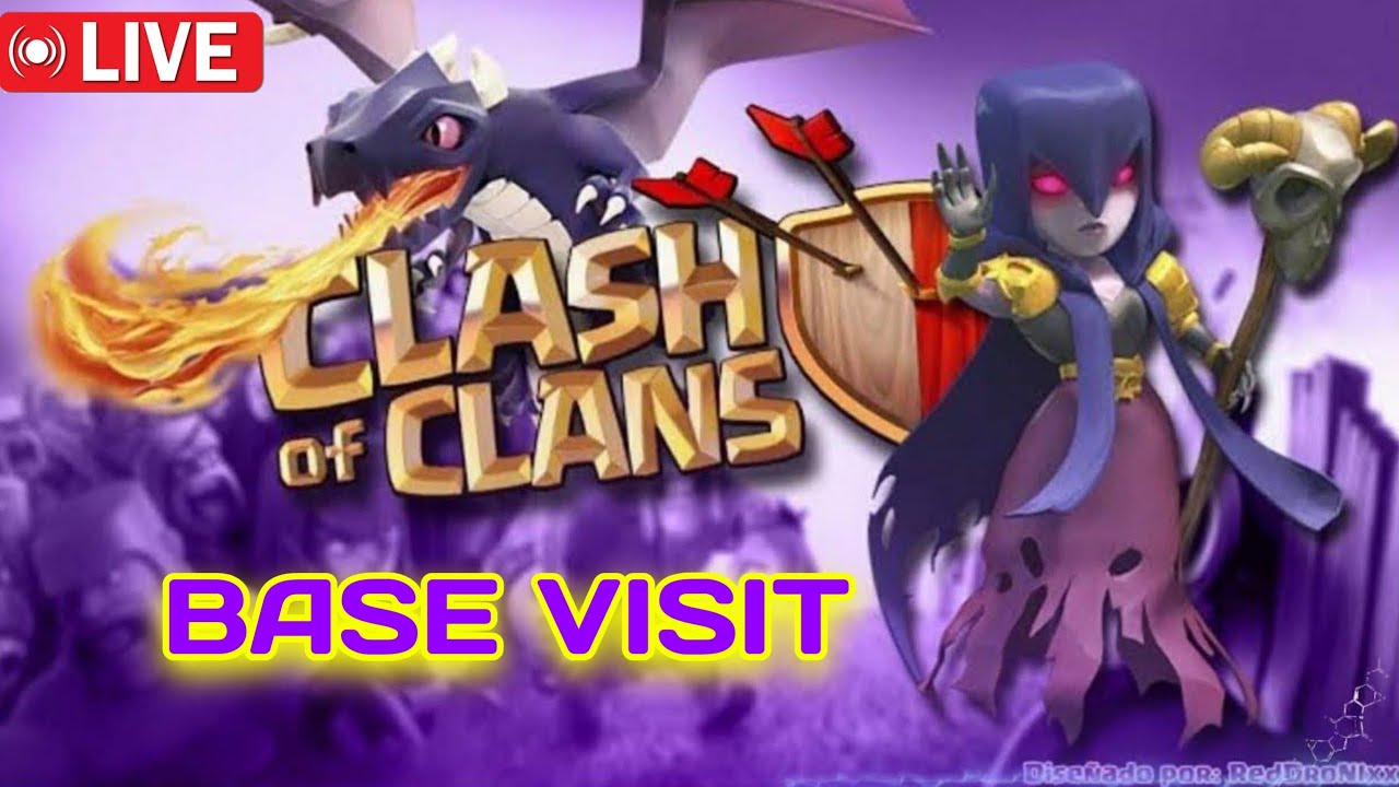 🛑 CLASH OF CLANS BASE VISIT AND WAR ATTACK LIVE #coclive #livegame