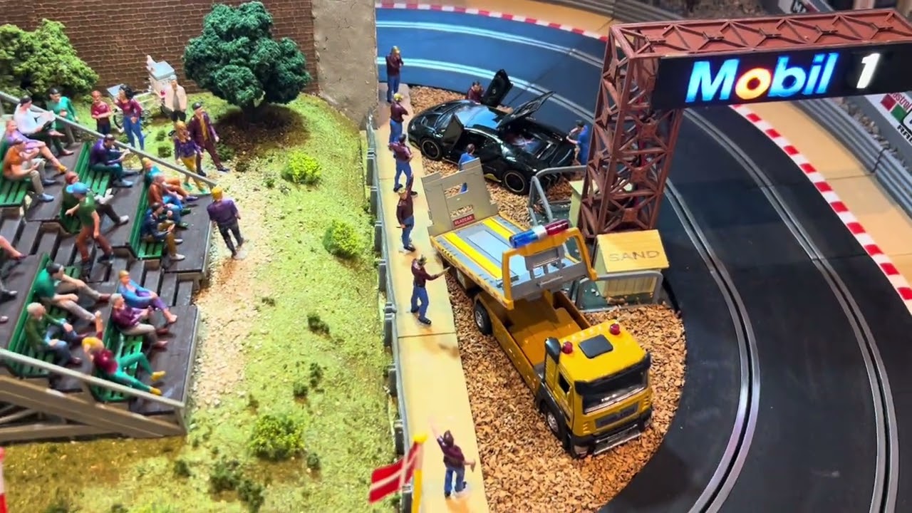 A 150-foot Scalextric layout after 70 years of planning!