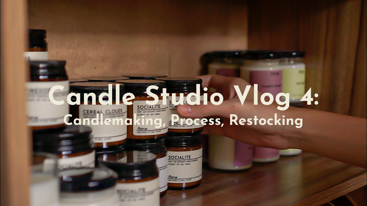 Candle Studio Vlog 4 | How I Make My Candles, Process, Restocking, Coffee Time | Small Business Vlog