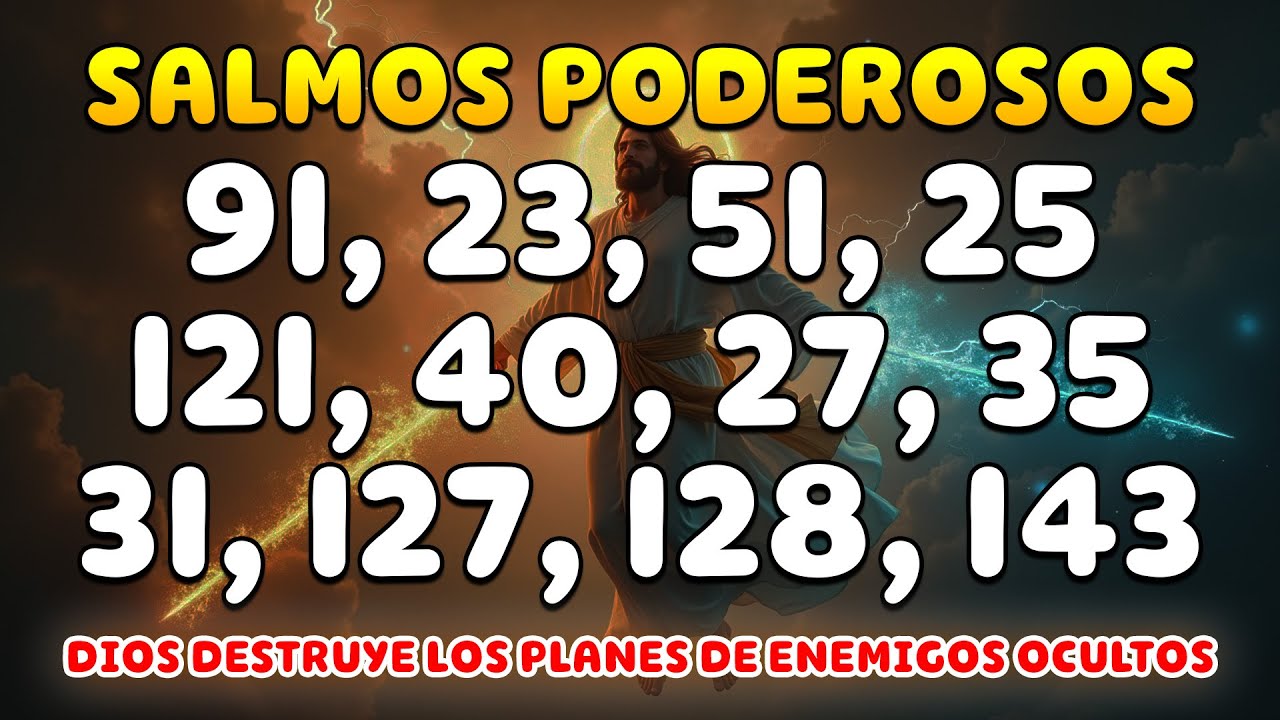 SALMOS 7, 18, 21, 27, 35, 37, 54, 59, 64, 91 - Dios QUEMA los planes de tus PEORES enemigos OCULTOS
