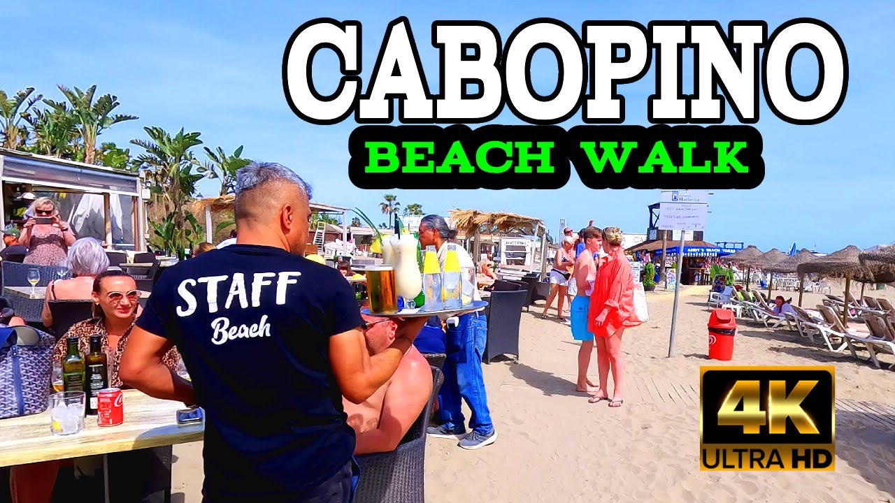 CABOPINO Spain Beach Walk APRIL 2024  Costa Del Sol Andalusia [4K]