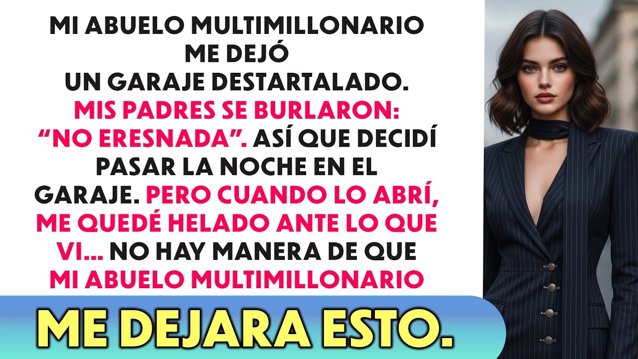 Mi abuelo multimillonario me dejó un garaje ruinoso; mis padres se rieron: “No eres nada”…al entrar.