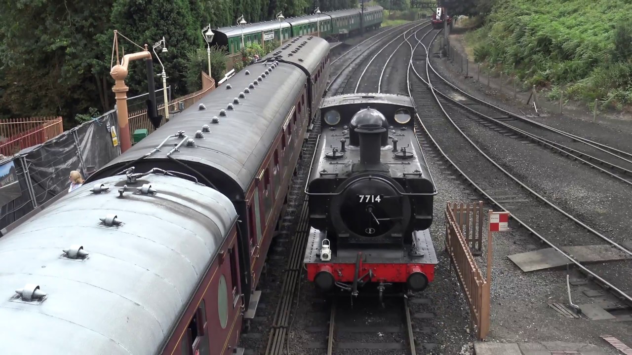 SEVERN VALLEY RAILWAY BRIDGNORTH STATION COMPILATION STEAM RAILWAY CLIPS 13/08/18