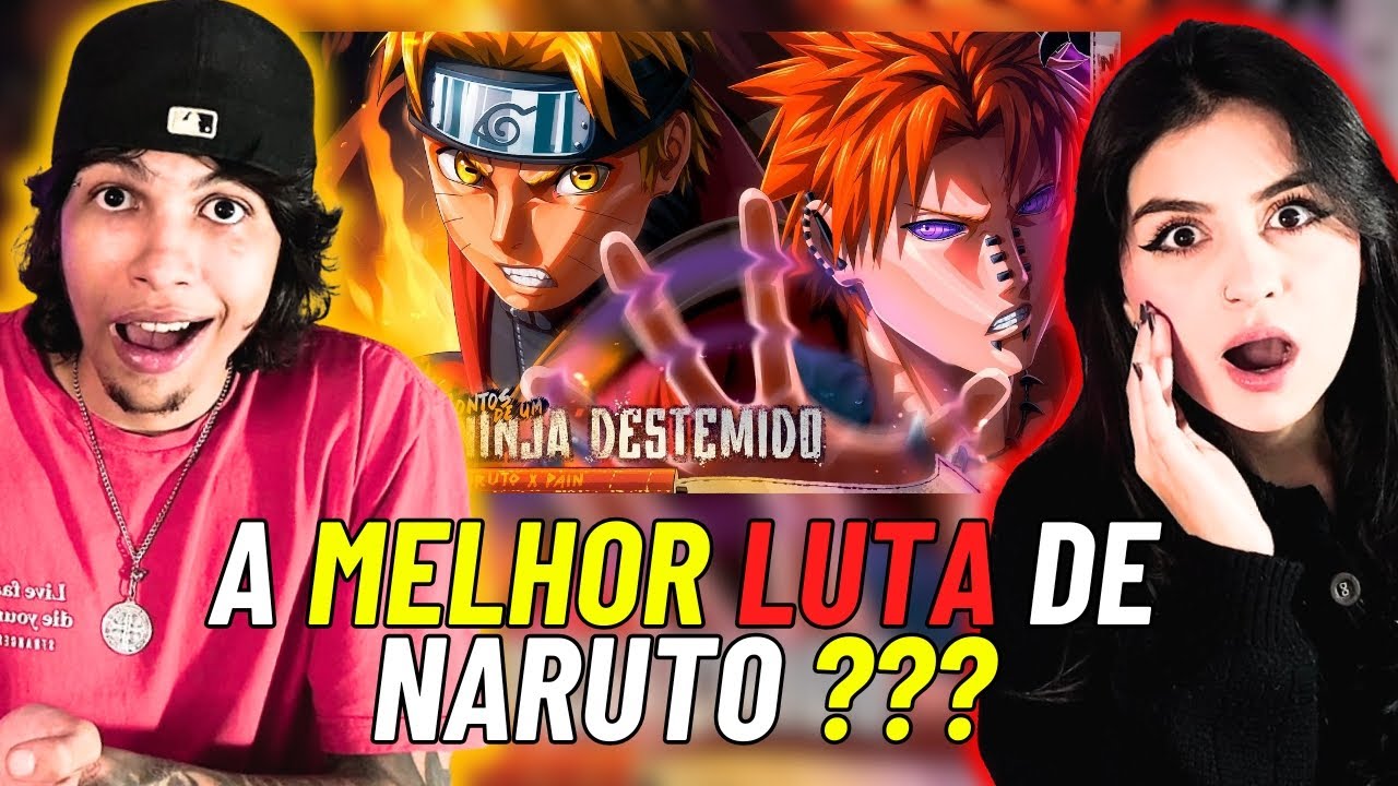 LELE CONHECENDO NARUTO X PAIN | M4rkim feat. Okabe |  Conto De Um Ninja Destemido - REACT VT E LELE