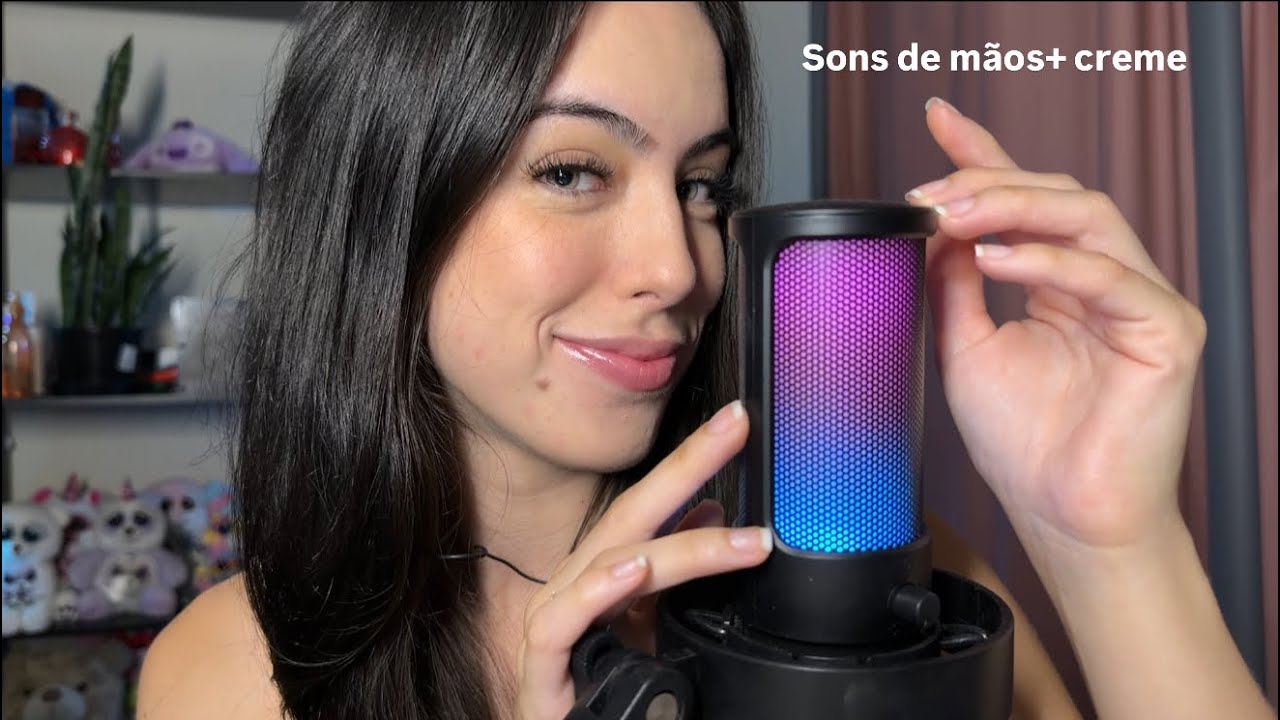 ASMR- HOJE MINHAS MÃOZINHAS TE FARÃO DORMIR (hand sounds) 