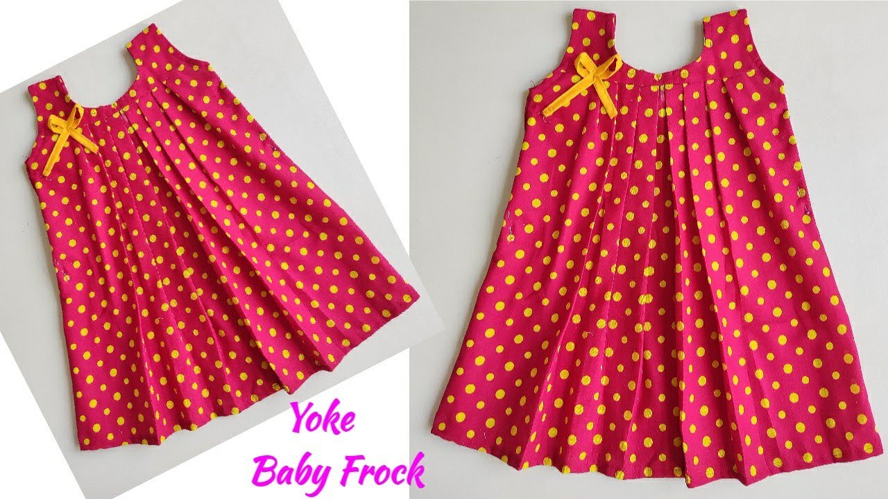 Yoke Baby Frock Cutting and Stitching | Designer Baby Frock Cutting and Stitching
