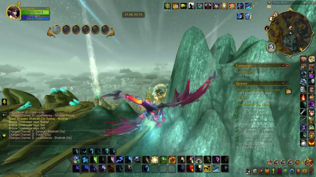 Wow Outland Race Course Shattrath City Sashay Reverse Gold