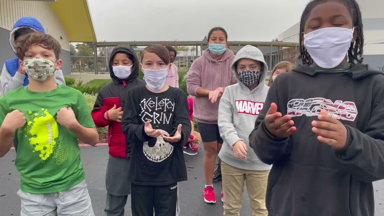 Del Paso Manor Elementary School students sing and sign song titled Thanks a lot
