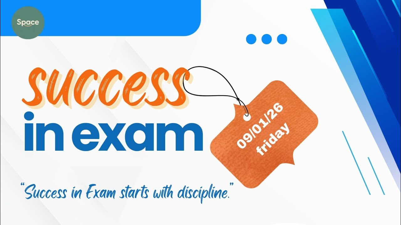 SUCCESS IN EXAM WEBINAR DAY 1️⃣