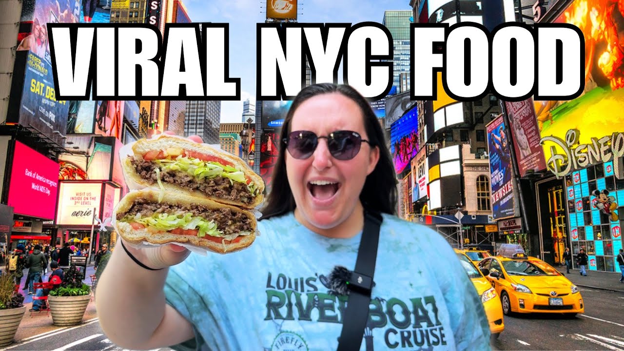 TRYING VIRAL FOOD IN NEW YORK CITY | Pop Up Bagels, L’industrie Pizza, Lafayette Bakery & more!