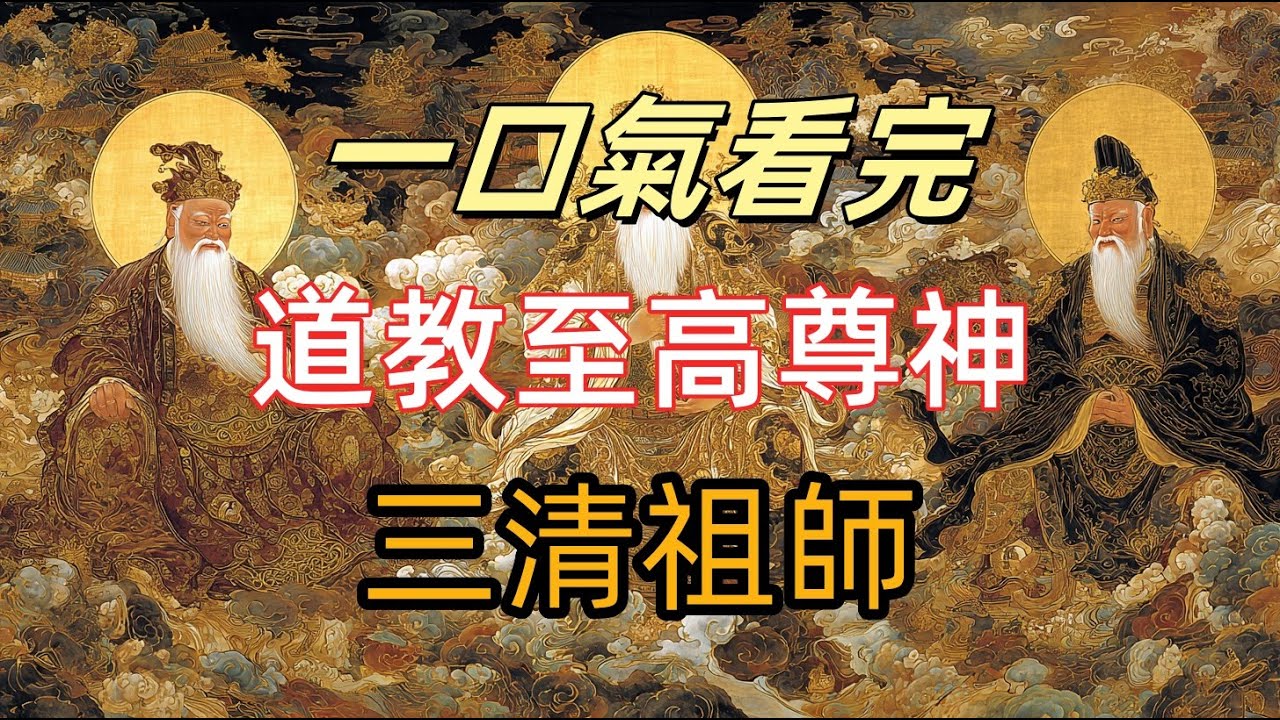 【中國眾神】第二章：三清道祖，凌駕玉皇大帝與西王母之上的真正至尊！玉清元始天尊、上清靈寶天尊、太清道德天尊，各自掌管什麼道家天機？從混沌而生，統禦三界！三清為何是道教至高神？