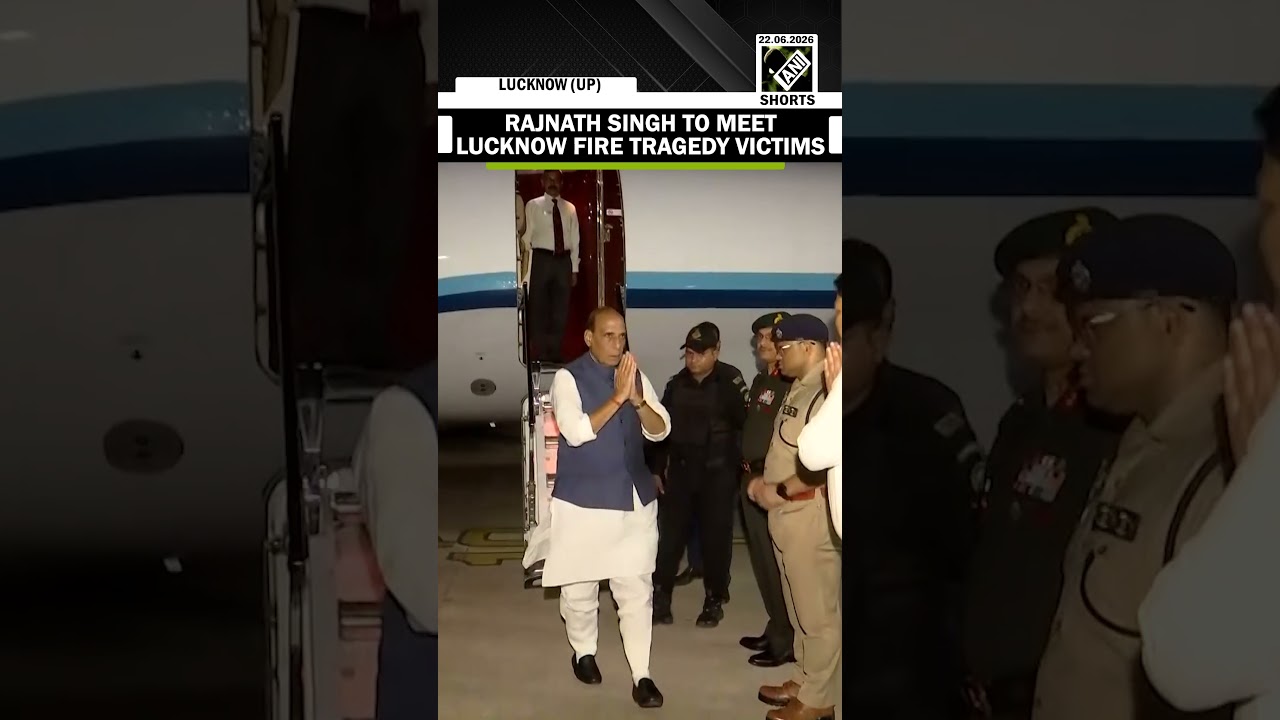 Defense Minister Rajnath Singh arrives in Lucknow to assess Aliganjh fire tragedy, meet injured