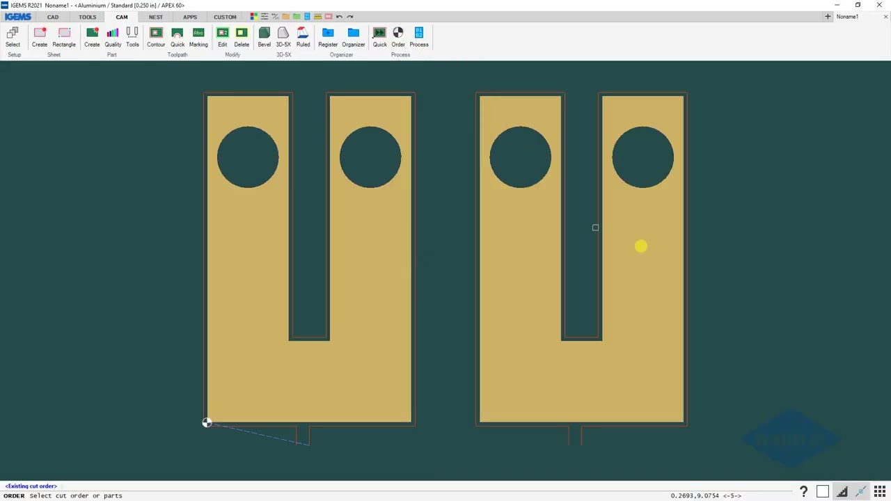 How to Program Taper Angle Control in IGEMS for WARDJet's APEX 60 5-Axis Waterjet (Updated Jan14/22)